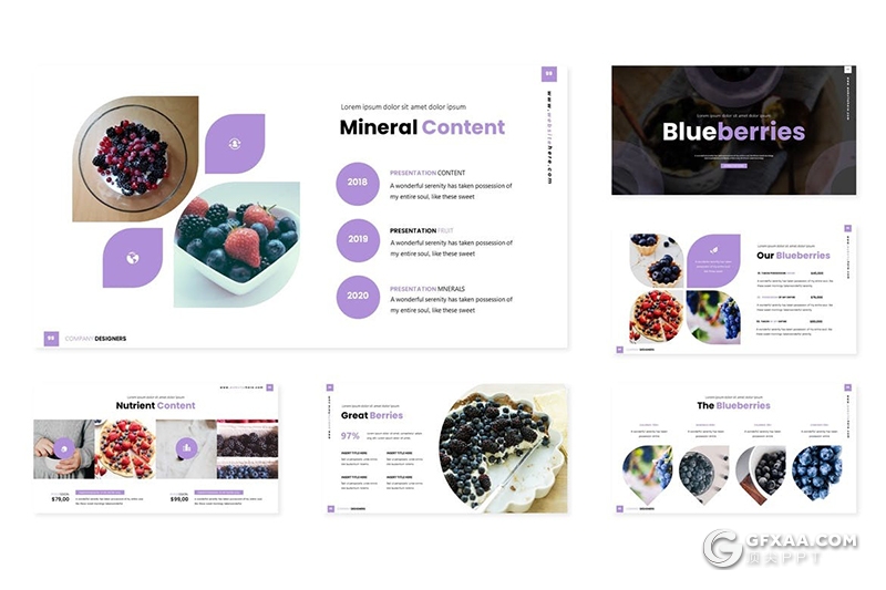 30页国外简约风格水果主题市场数据分析Google slides模板 - 顶尖PPT