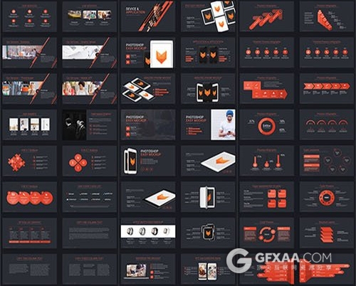 253页红色图形图表大气稳重PPT商务模板 - 顶尖PPT