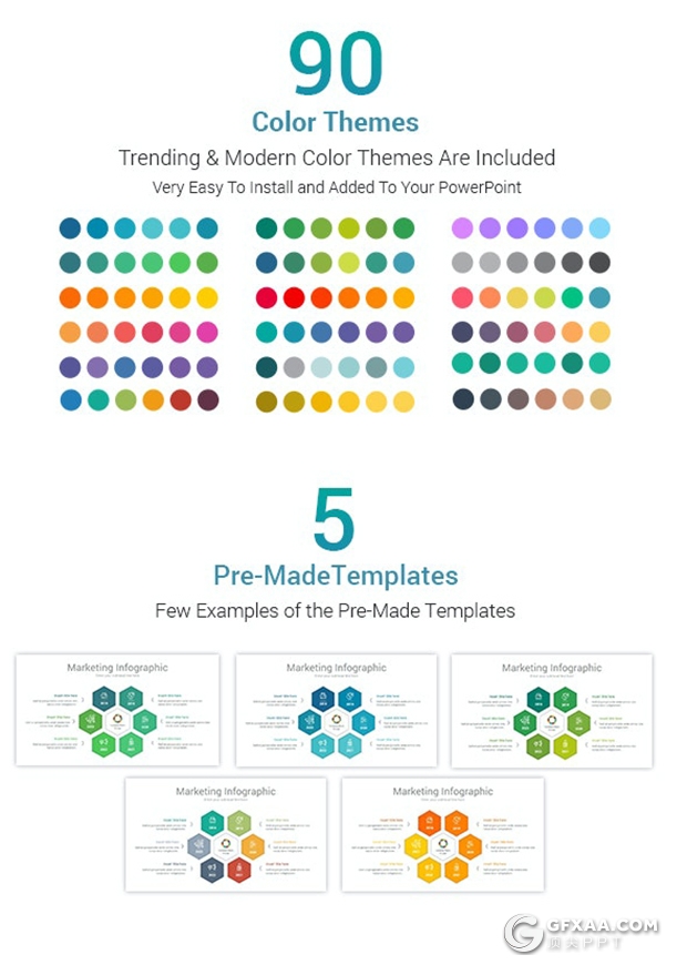 121页圆形拼图圆形箭头指向ppt创意图形素材模板 - 顶尖PPT