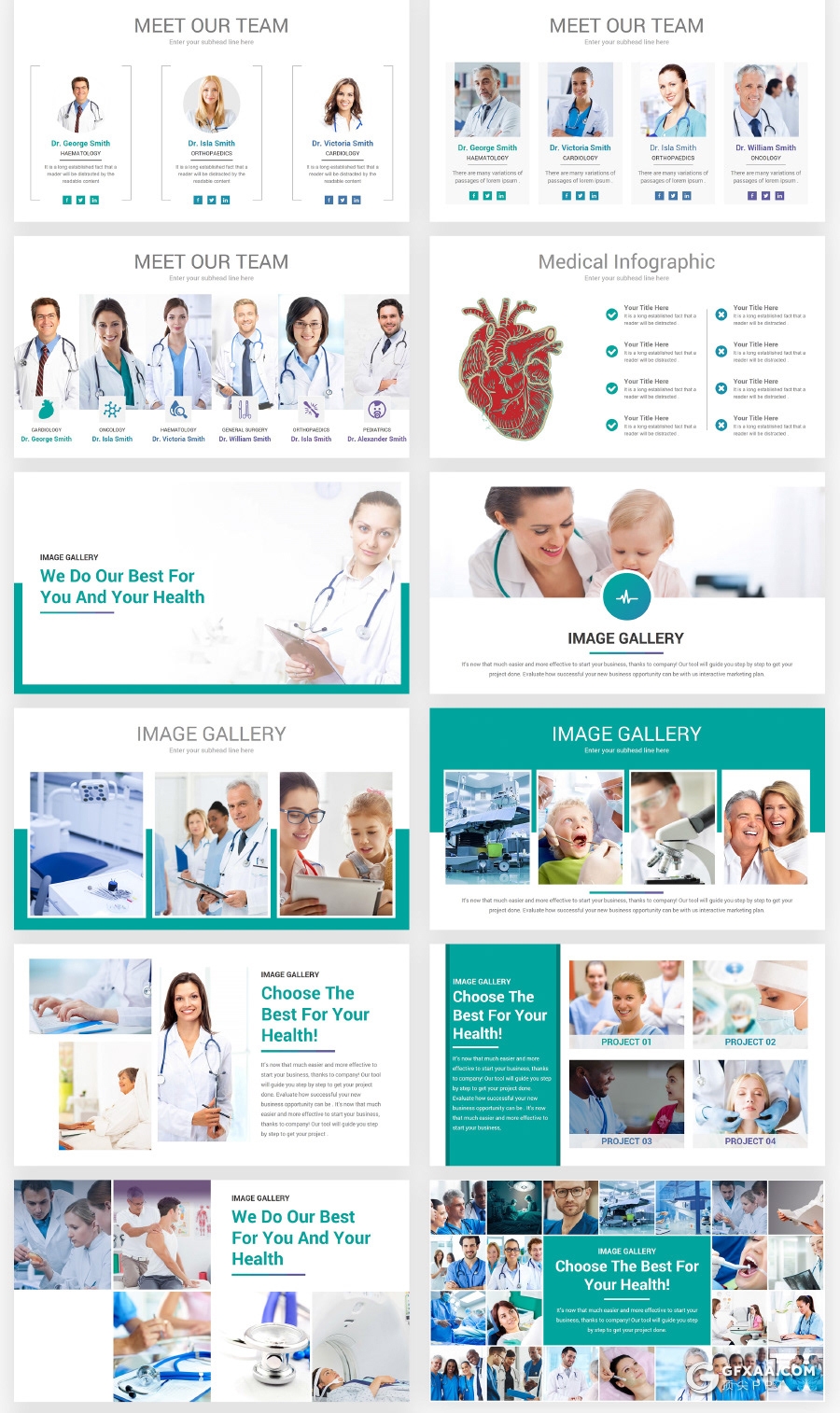 74页医疗和医疗保健解决方案PPT幻灯片模板 - 顶尖PPT