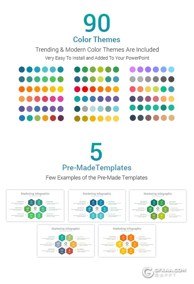 54页圆形过程图循环图克里克图形PPT模板 - 顶尖PPT