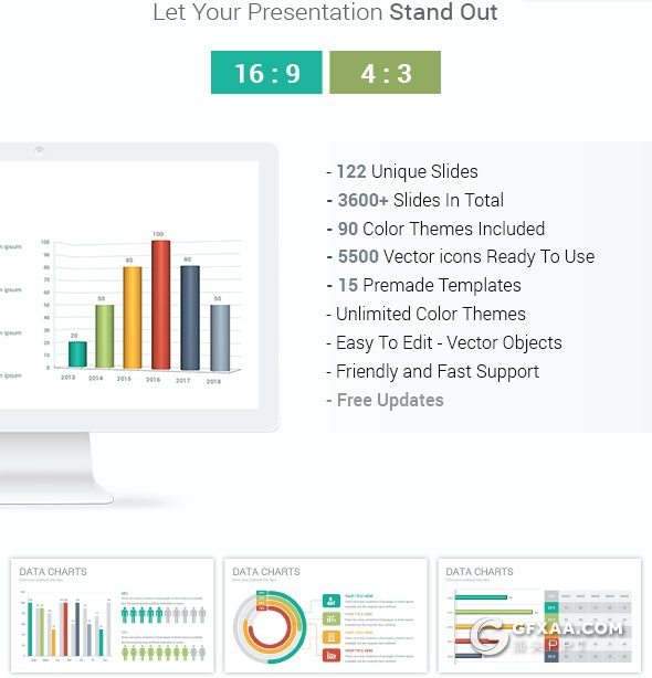 120页数据图表美化ppt模板智能excel数据图表柱形图条形图圆饼图折线数据图ppt模板 - 顶尖PPT