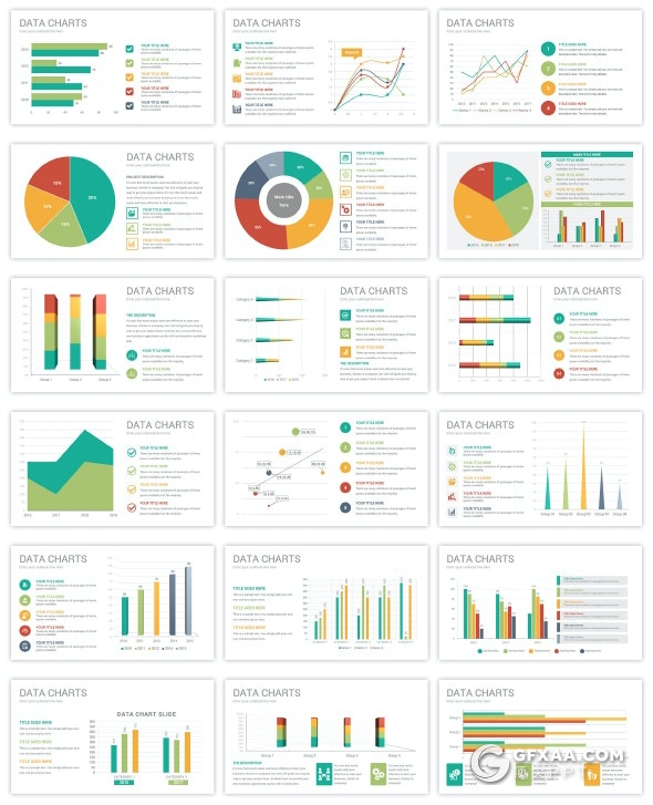 120页数据图表美化ppt模板智能excel数据图表柱形图条形图圆饼图折线数据图ppt模板 - 顶尖PPT