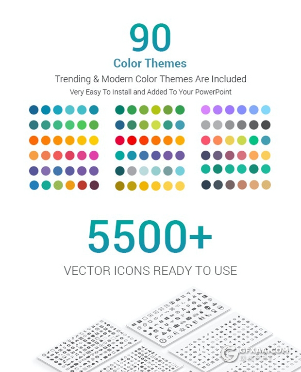 90页创意彩色ppt流程图过程图形重点信息图形ppt模板 - 顶尖PPT