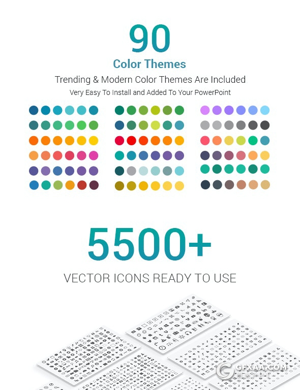 62页国外彩色圆形循环图过程流程图形PPT模板 - 顶尖PPT