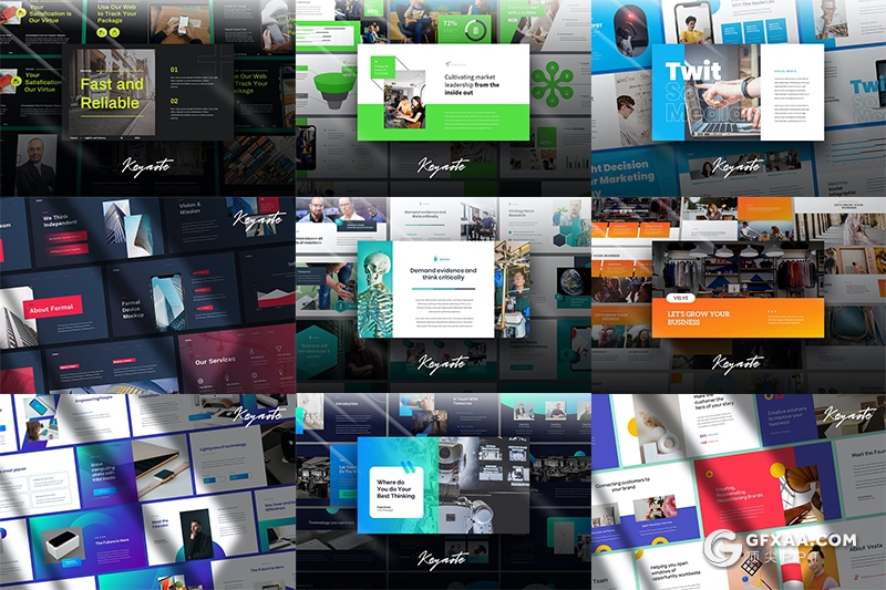 1440页企业介绍数据分析医学研究商务风格多种类型48套keynote模板合集 - 顶尖PPT