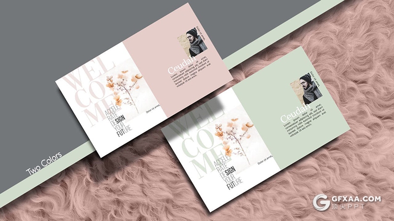 35页简约时尚流行风格模特写真摄影keynote模板 - 顶尖PPT