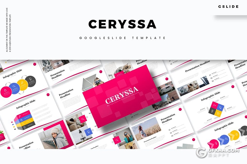 30页欧式简约风格摄影街拍数据分析Google slides模板5种主题配色 - 顶尖PPT