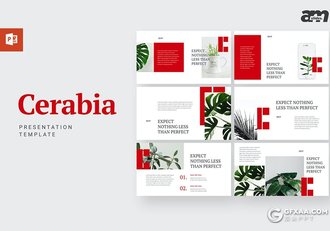 30页红色简约扁平化风格PPT模板 - 顶尖PPT