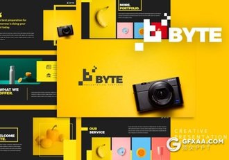 53页字节创意风格商务工作总结作品展示PPT模板 - 顶尖PPT