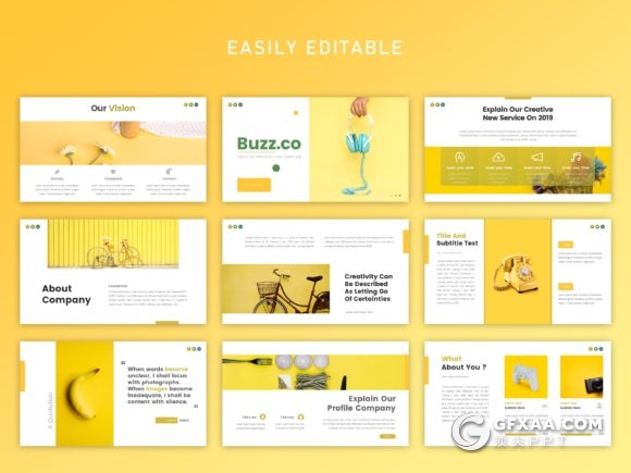 54页简约文艺小清新风格PPT模板 - 顶尖PPT