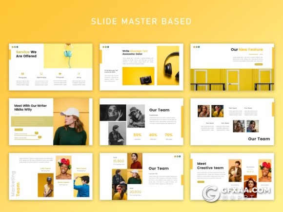 54页简约文艺小清新风格PPT模板 - 顶尖PPT