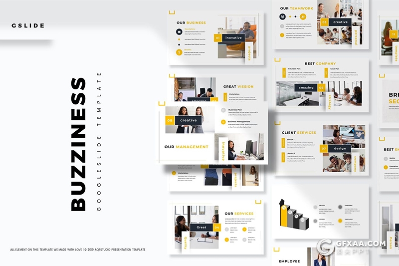 30页欧美商务企业团队介绍商业计划项目合作通用Google slides模板5种主题配色 - 顶尖PPT