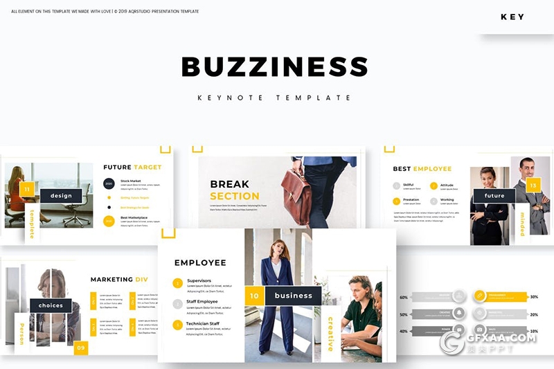 30页欧美商务企业团队介绍商业计划项目合作keynote模板5种主题配色 - 顶尖PPT