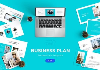 30页简约风格商务团队简介小清新风格keynote模板 - 顶尖PPT