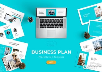 30页简约风格商务团队简介小清新风格Google slides模板 - 顶尖PPT