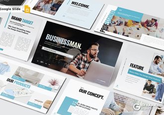 30页国外商业风格商务项目合作公司会议Google slides模板5种配色 - 顶尖PPT