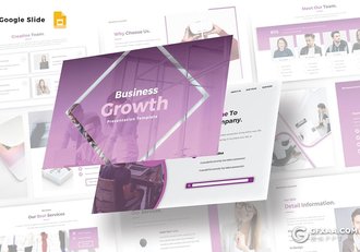 30页创意版式设计设计公司团队简介Google slides模板5种配色 - 顶尖PPT