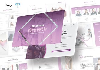 30页创意版式设计设计公司团队简介keynote模板5种配色 - 顶尖PPT