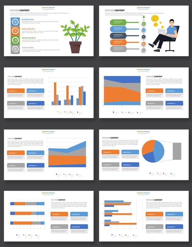 彩色动画世界各国地图商务图形Keynote演模板 - 顶尖PPT