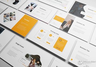 30页商业公司介绍工作项目展示业务商务合作keynote模板 - 顶尖PPT