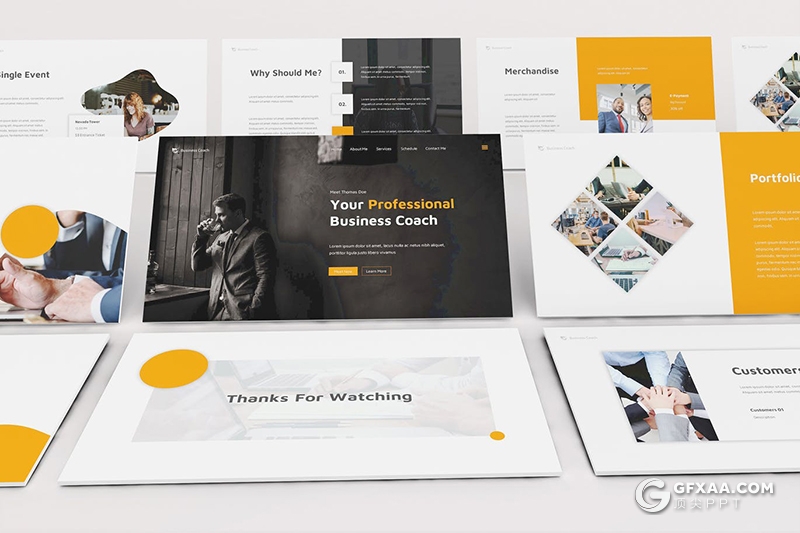 30页商业公司介绍工作项目展示业务商务合作PPT模板 - 顶尖PPT