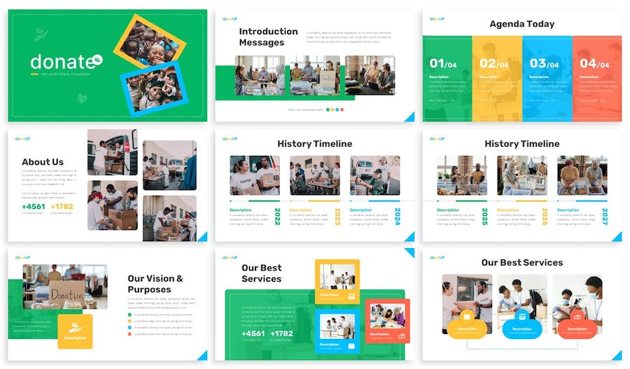 捐赠慈善公益keynote模板 - 顶尖PPT