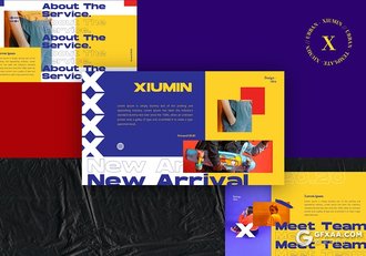 30页时尚潮流风格时尚模特写真服装秀ppt模板 - 顶尖PPT