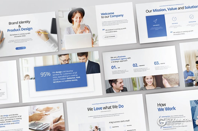 30页产品设计公司产品设计师介绍项目案例展示keynote模板 - 顶尖PPT