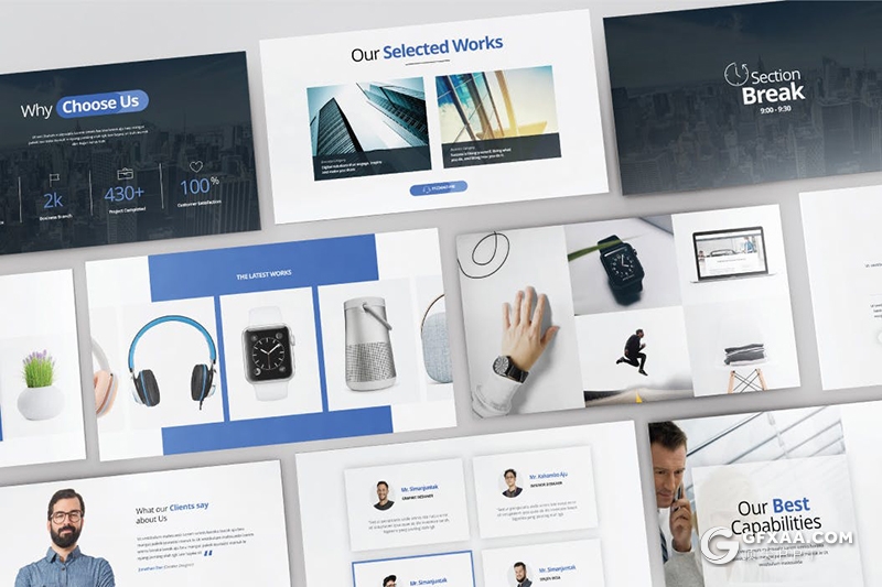 30页产品设计公司产品设计师介绍项目案例展示keynote模板 - 顶尖PPT