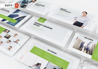 30页扁平化业务合作业务顾问商务PPT模板 - 顶尖PPT