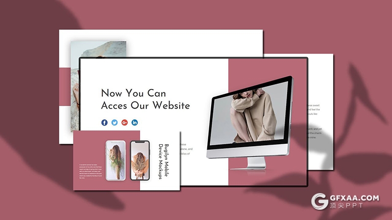 30页简约风格女性主题Google slides模板 - 顶尖PPT