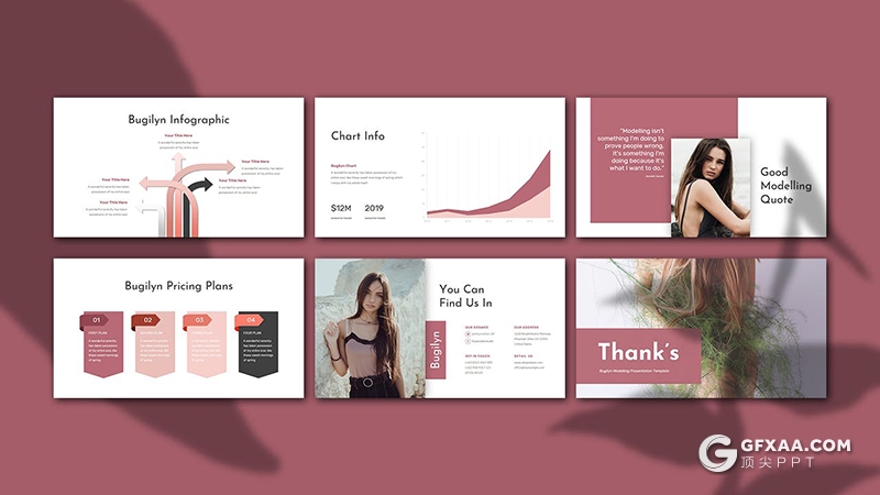 30页简约风格女性主题Google slides模板 - 顶尖PPT