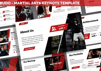 30页武术拳击散打培训宣传项目展示keynote模板 - 顶尖PPT