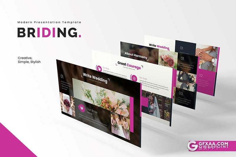 30页婚礼策划婚礼摄影美图展示PPT模板 - 顶尖PPT