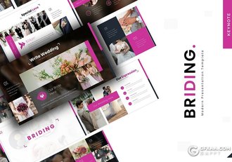 30页婚礼策划婚礼摄影美图展示keynote模板 - 顶尖PPT