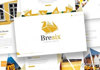 30页扁平化千纸鹤折纸效果通用Google slides模板5种配色 - 顶尖PPT