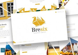 30页扁平化千纸鹤折纸效果通用keynote模板5种配色 - 顶尖PPT