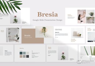 极简文艺风格欧美Google slides模板 - 顶尖PPT