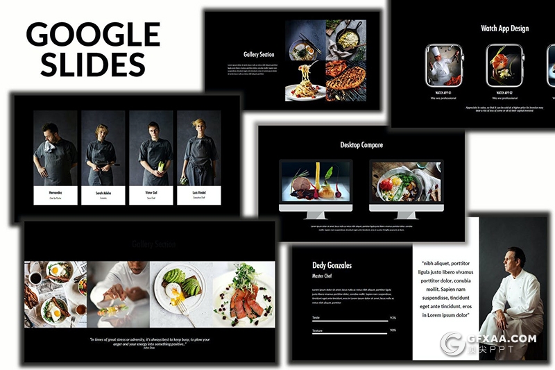 45页黑色系西式餐饮牛排餐厅展示宣传推广PPT模板 - 顶尖PPT