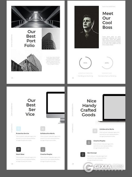 画册杂志风格排版PPT模板A4高清打印尺寸 - 顶尖PPT