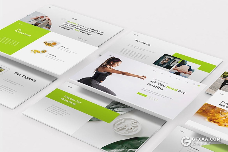 30页健身锻炼健身机构培训宣传keynote模板 - 顶尖PPT