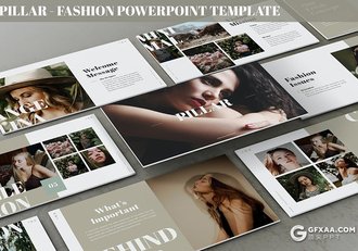 30页欧美时尚杂志风格时尚模特秀画册PPT模板 - 顶尖PPT