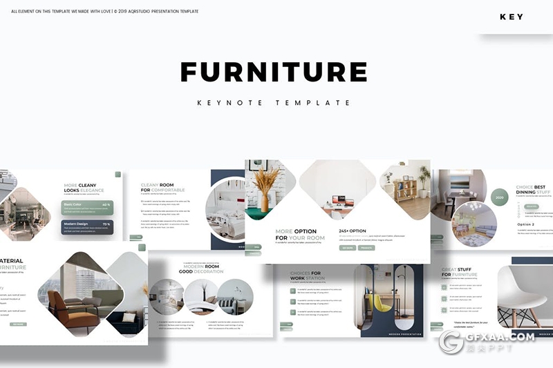 30页创意设计家具产品展示宣传keynote模板 - 顶尖PPT