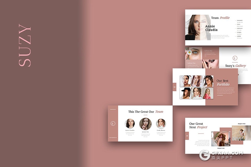 30页女性美容美妆行业主题PPT模板 - 顶尖PPT