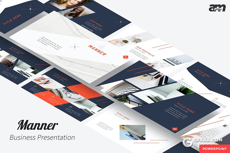 30页简约时尚风格商务通用PPT模板 - 顶尖PPT