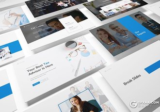 30页蓝色商务企业团队简介商务合作PPT模板 - 顶尖PPT