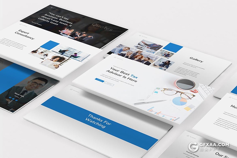 30页蓝色商务企业团队简介商务合作PPT模板 - 顶尖PPT