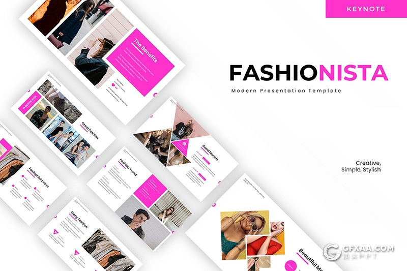 30页时尚服装秀服装行业调研分析keynote模板5种配色 - 顶尖PPT
