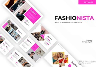 30页时尚服装秀服装行业调研分析keynote模板5种配色 - 顶尖PPT